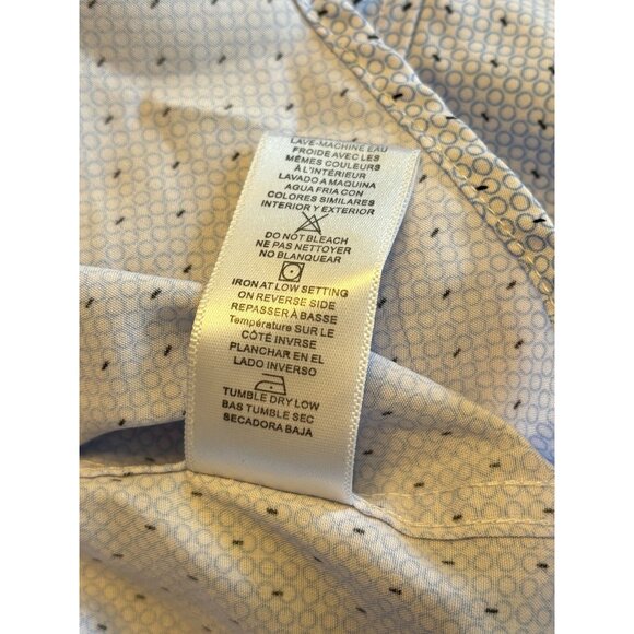 Tom Baine Mens Dress Shirt Wrinkle Free Medium Slim Fit 15 -15.5 Light Blue - Picture 8 of 13